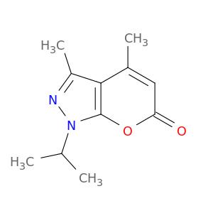 Pyrano[2,3-c]pyrazol-6(1H)-one, 3,4-dimethyl-1-(1-methylethyl)-