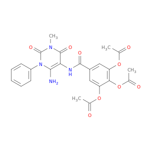 Benzamide,3,4,5-tris(acetyloxy)-N-(6-amino-1,2,3,4-tetrahydro-3-methyl-2,4-dioxo-1-phenyl-5-pyrimidinyl)-