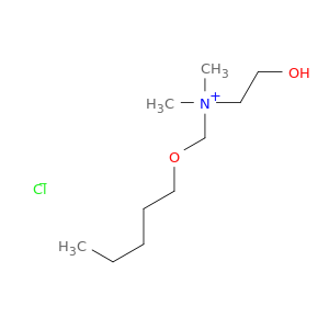 Ethanaminium, 2-hydroxy-N,N-dimethyl-N-[(pentyloxy)methyl]-, chloride