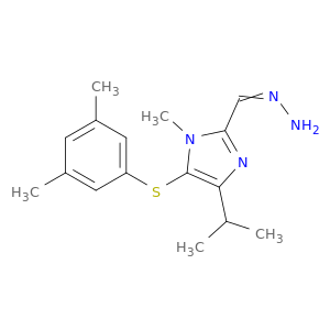 5-(3,5-DIMETHYLPHENYLTHIO)-4-ISOPROPYL-1-METHYL-1H-IMIDAZOLE-2-CARBALDEHYDEHYDRAZONE