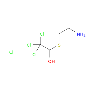 1-[(2-aminoethyl)sulfanyl]-2,2,2-trichloroethanol hydrochloride(1:1)