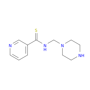 3-Pyridinecarbothioamide, N-(1-piperazinylmethyl)-