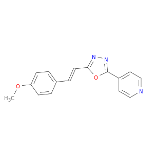 Pyridine, 4-[5-[(1E)-2-(4-methoxyphenyl)ethenyl]-1,3,4-oxadiazol-2-yl]-