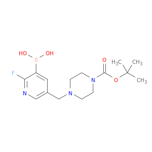 (5-((4-(tert-Butoxycarbonyl)piperazin-1-yl)methyl)-2-fluoropyridin-3-yl)boronic acid