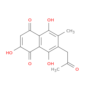 1,4-Naphthalenedione, 2,5,8-trihydroxy-6-methyl-7-(2-oxopropyl)-