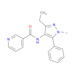 3-Pyridinecarboxamide, N-(3-ethyl-5-phenyl-1H-pyrazol-4-yl)-