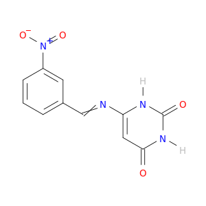 2,4(1H,3H)-Pyrimidinedione, 6-[[(3-nitrophenyl)methylene]amino]-