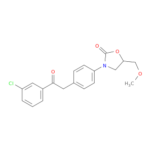 3-(4-(2-(3-CHLOROPHENYL)-2-OXOETHYL)PHENYL)-5-(METHOXYMETHYL)-2-OXAZOLIDINONE