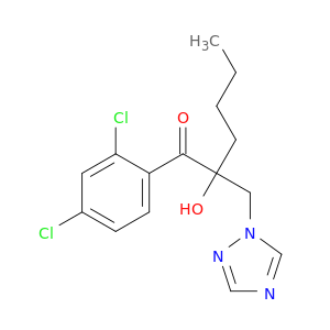 1-(2,4-DICHLOROPHENYL)-2-HYDROXY-2-(1H-1,2,4-TRIAZOL-1-YLMETHYL)-1-HEXANONE