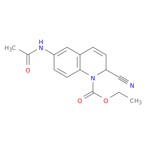 1(2H)-Quinolinecarboxylic acid, 6-(acetylamino)-2-cyano-, ethyl ester