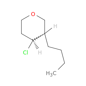 2H-Pyran, 3-butyl-4-chlorotetrahydro-, cis-
