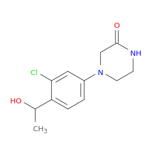 4-[3-chloro-4-(1-hydroxyethyl)phenyl]piperazin-2-one