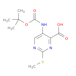 5-((tert-Butoxycarbonyl)amino)-2-(methylthio)pyrimidine-4-carboxylic acid
