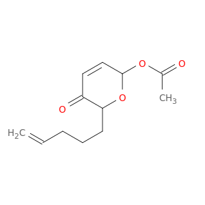 2H-Pyran-3(6H)-one, 6-(acetyloxy)-2-(4-pentenyl)-