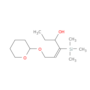 4-Hexen-3-ol, 6-[(tetrahydro-2H-pyran-2-yl)oxy]-4-(trimethylsilyl)-, (E)-