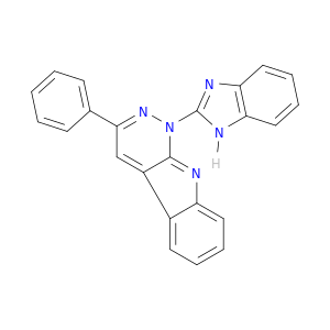 1H-Pyridazino[3,4-b]indole, 1-(1H-benzimidazol-2-yl)-3-phenyl-