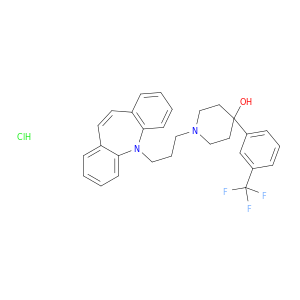 4-Piperidinol,1-[3-(5H-dibenz[b,f]azepin-5-yl)propyl]-4-[3-(trifluoromethyl)phenyl]-,hydrochloride (1:1)