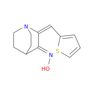 1-Azabicyclo[2.2.2]octan-3-one, 2-(2-thienylmethylene)-, oxime, (E,E)-