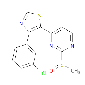 Pyrimidine, 4-[4-(3-chlorophenyl)-5-thiazolyl]-2-(methylsulfinyl)-