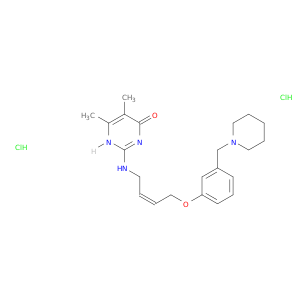 4(1H)-Pyrimidinone,5,6-dimethyl-2-[[(2Z)-4-[3-(1-piperidinylmethyl)phenoxy]-2-butenyl]amino]-,dihydrochloride (9CI)