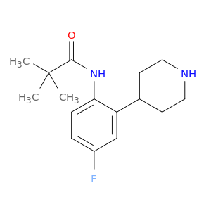 Propanamide, N-[4-fluoro-2-(4-piperidinyl)phenyl]-2,2-dimethyl-