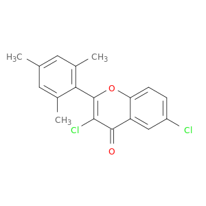 4H-1-Benzopyran-4-one,3,6-dichloro-2-(2,4,6-trimethylphenyl)-