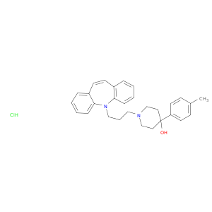 4-Piperidinol,1-[3-(5H-dibenz[b,f]azepin-5-yl)propyl]-4-(4-methylphenyl)-, hydrochloride(1:1)