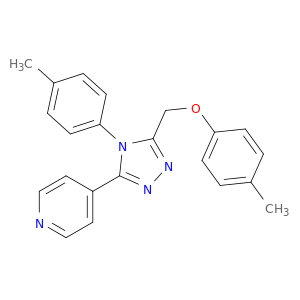 Pyridine,4-[5-[(4-methylphenoxy)methyl]-4-(4-methylphenyl)-4H-1,2,4-triazol-3-yl]-