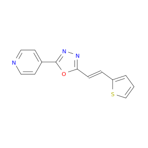 Pyridine, 4-[5-[(1E)-2-(2-thienyl)ethenyl]-1,3,4-oxadiazol-2-yl]-