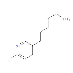 Pyridine, 5-hexyl-2-iodo-