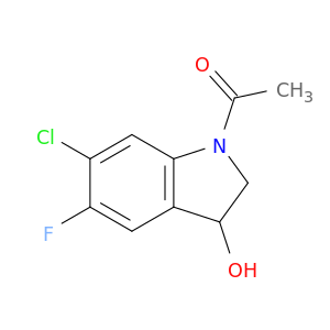 1H-Indol-3-ol, 1-acetyl-6-chloro-5-fluoro-2,3-dihydro-