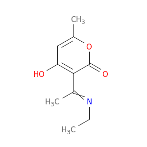 2H-Pyran-2-one, 3-[1-(ethylimino)ethyl]-4-hydroxy-6-methyl-