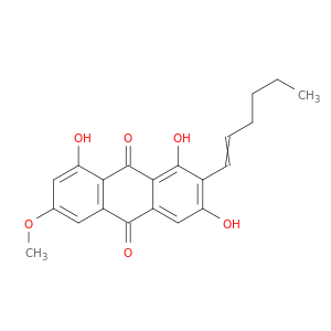 9,10-Anthracenedione, 2-(1-hexenyl)-1,3,8-trihydroxy-6-methoxy-