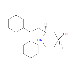 4-Piperidinol, 2-(2,2-dicyclohexylethyl)-, cis-