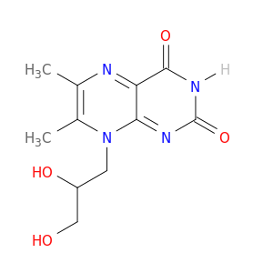 2,4(3H,8H)-Pteridinedione,8-(2,3-dihydroxypropyl)-6,7-dimethyl-