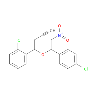 Benzene, 1-chloro-2-[1-[1-(4-chlorophenyl)-2-nitroethoxy]-3-butynyl]-