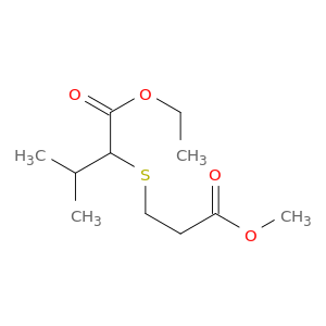 Butanoic acid, 2-[(3-methoxy-3-oxopropyl)thio]-3-methyl-, ethyl ester