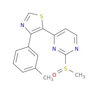 Pyrimidine, 4-[4-(3-methylphenyl)-5-thiazolyl]-2-(methylsulfinyl)-