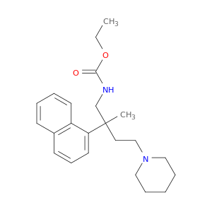 Carbamic acid,[2-methyl-2-(1-naphthalenyl)-4-(1-piperidinyl)butyl]-, ethyl ester (9CI)
