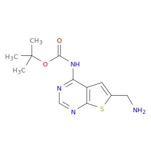 Carbamic acid,[6-(aminomethyl)thieno[2,3-d]pyrimidin-4-yl]-, 1,1-dimethylethyl ester (9CI)
