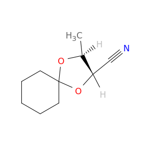 1,4-Dioxaspiro[4.5]decane-2-carbonitrile, 3-methyl-, trans-