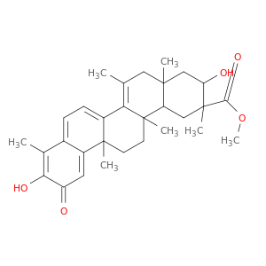 24,25,26,27-Tetranoroleana-1(10),3,5,7,14-pentaen-29-oicacid, 3,21-dihydroxy-9,13,15-trimethyl-2-oxo-, methyl ester, (9b,13a,20a,21b)- (9CI)