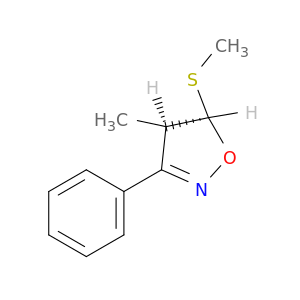 Isoxazole, 4,5-dihydro-4-methyl-5-(methylthio)-3-phenyl-, cis-