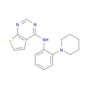 Thieno[2,3-d]pyrimidin-4-amine, N-[2-(1-piperidinyl)phenyl]-