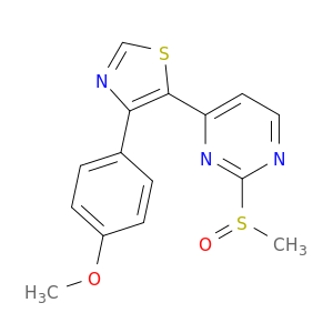 Pyrimidine, 4-[4-(4-methoxyphenyl)-5-thiazolyl]-2-(methylsulfinyl)-