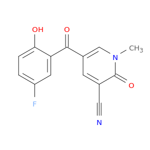 5-(5-氟-2-羟基苯甲酰基)-1,2-二氢-1-甲基-2-氧代-3-吡啶羰基腈