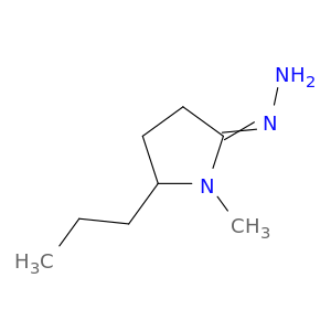 2-Pyrrolidinone, 1-methyl-5-propyl-, hydrazone