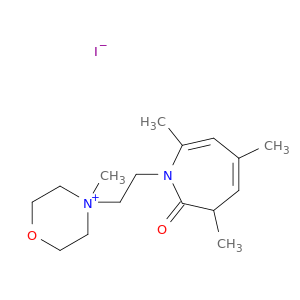 4-methyl-4-[2-(3,5,7-trimethyl-2-oxo-2,3-dihydro-1h-azepin-1-yl)ethyl]morpholin-4-ium iodide