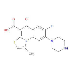 5H-Thiazolo[3,2-a]quinoline-4-carboxylicacid, 7-fluoro-1-methyl-5-oxo-8-(1-piperazinyl)-