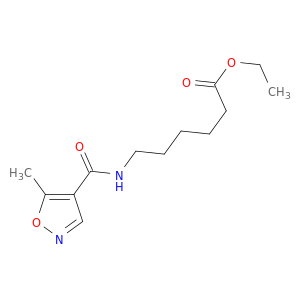 Hexanoic acid, 6-[[(5-methyl-4-isoxazolyl)carbonyl]amino]-, ethyl ester